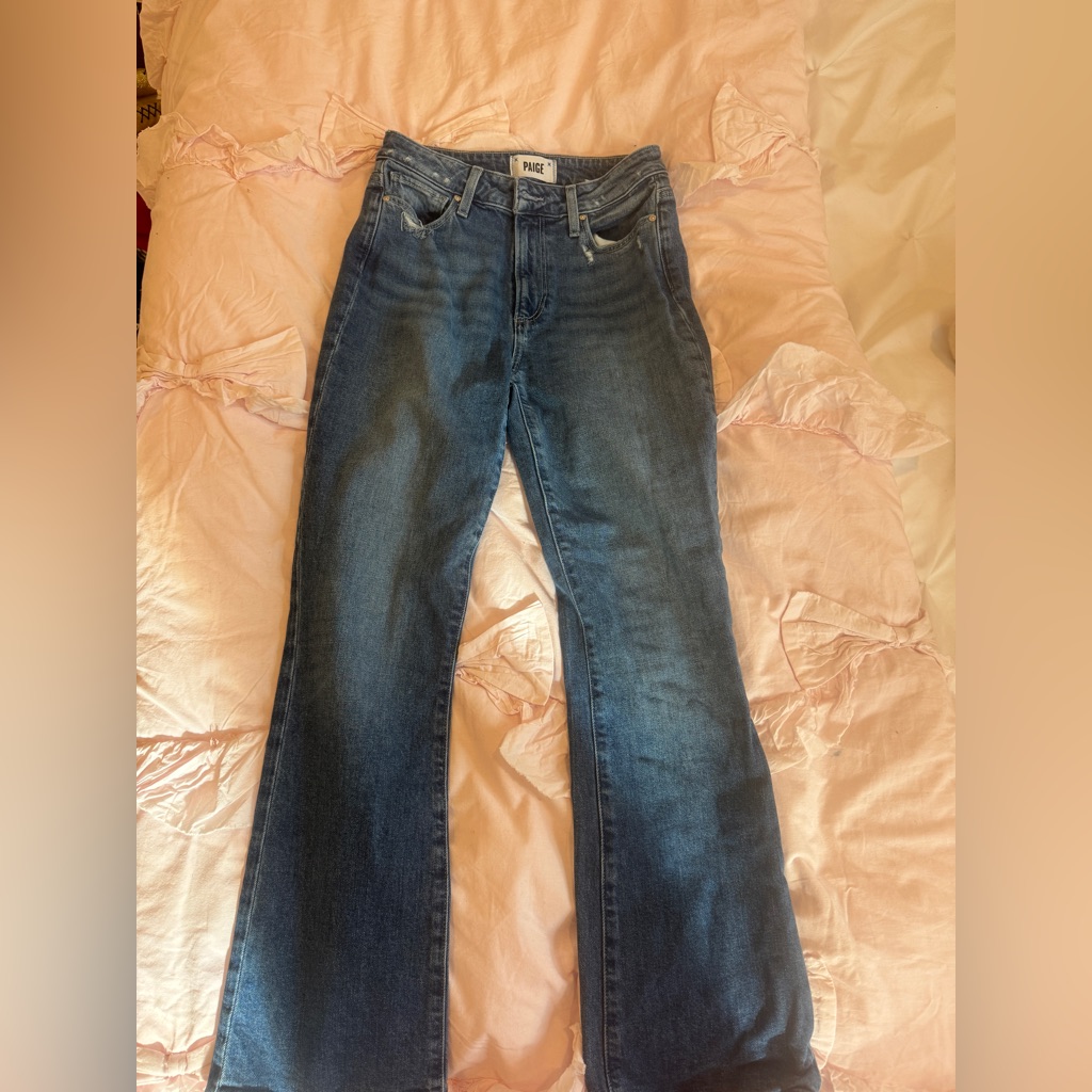 Paige Jean, Claudine, Blue Denim Wash, Size 25 Inches